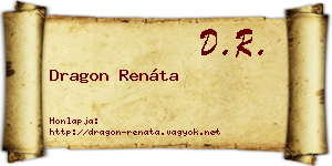 Dragon Renáta névjegykártya